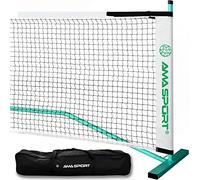 AMA SPORT Portable Pickleball Net System Regulation Size Net 22FT for Indoor and Outdoor-Designed for All Weather Conditions-Powder Coated Steel Post-600D Driveway Bag