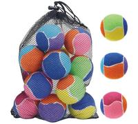 AMA SPORT Squeaky Balls for Dogs 2.5" Small Medium Dog Tennis Balls for Throwing and Fetching Dog Toys for Training, Exercise, High Bouncing 12 Pack Multicolor