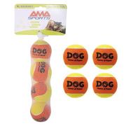 AMA SPORT Squeaky Tennis Balls for Dogs 2.0" Small Dog Tennis Balls for Throwing and Fetching Dog Toys for Training, Exercise, High Bouncing 4 Pack (Orange Yellow)