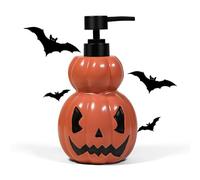 Amaauto Orange Pumpkin Shape Soap Dispenser, Funny Ceramic Refillable Essential Oil, Lotion Liquid Hand Soap for Bathroom Kitchen