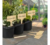 Amabassador 10 T-Type Wooden Bamboo Plant Labels With Pencil Garden Pot Markers 10Cm