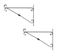 Amabassador 2 X 10 Inch Black Hanging Basket Bracket