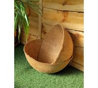 Amabassador 2 X Natural Coco Hanging Basket Liner Cupped Shaped Coco Liner For A 14 Inch Hanging Basket