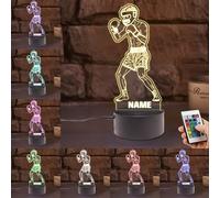 Amabery Personalized 3D Boxing Night Light with Name Custom Boxing Illusion Optical Bedside Lamp for Boxer Sports Room Man Cave Gym Decor, Boxeo Gifts for Kids Boys Fight Fans-4