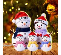 Amabery Personalized Christmas Grandma Grandkids Acrylic Light Box Custom 3D Effect Grandpa Grandma and Grandkids Snowman Together LED Light Box Snowman Family Lamp for Grandparent Grandmas Mom Dad-1