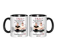 Amabery Personalized to My Son Mug, The Only Thing Better Than Being Your Father is Watching You Be A Dad, Custom Coffee Mug Keepsake Gift for Son,Kid,Boy from Dad, Father,Papa,Daddy,11oz Ceramic Cup