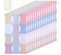 Amabro 180Pcs Sticky Index Tabs Pastel Writable Sticky Tabs Planner Tearable in The Middle Stickers for Notes Flags Paper Notebooks Page Markers Labeling Classification Planning(Multicolour)