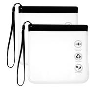Amabro 2pcs Clear Travel Toiletry Bag - TSA Approved, Leak-Proof Airport Security Liquids Bags 20 x 20cm Toiletry Bag with Hanging Rope Portable Travel Accessories Holiday Essentials Makeup Bags