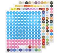 Amabro Diamond Art Painting Numbers Stickers, 447 Color Number Stickers Labels Round Self Adhesive Diamond Art Accessories Stickers for DIY Diamond Art Painting, Office, Storage Boxes(4 Sheets)