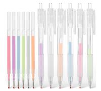 Amabro Retractable Ballpoint Glue Pens Set, 6pcs Multicolour Quick Dry Click Ballpoint Rollerball Pens Writing for Card Making, Scrapbooking, Colouring Books Doodling Drawing