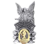 Amabro Saint Christopher Car Visor Clip, Metal St Christopher Medal Bless Driving Safety Guardian Angel Automotive Visor Accessories Gifts for Family, Friends, New Old Drivers(1)