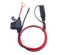 Amacam SAE Quick-Disconnect Fused Battery Charger Lead - 12V/24V with Ring Terminals for Cars Motorcycles Vans Tractors Quad Bike & Marine - Universal Charging Cable