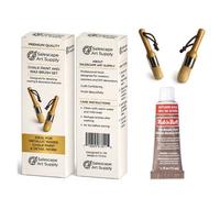 Amaco Rub 'n Buff Gilding Wax Bundle With Brush Applicator Tools - Autumn Gold