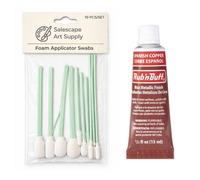 Amaco Rub 'n Buff Gilding Wax Bundle With Foam Applicator Swabs - Spanish Copper
