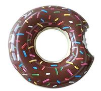 Amacoam Inflatable Donut Ring Pool Inflatable Donut Swimming Ring Pool Float for Adults and Kids 75cm Swim Ring Summer Water Toy Donut Pool Inflatable Floats Pool Toys for Pool Party Beach, Brown