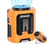Amacool Mini Portable Waist Fan Clip on, 13000RPM Rapid-Cooling Personal Neck Fans, 5000mAh Rechargeable, 4 Speeds Wearable Shirt Belt Fan for Outdoor Work Jobsite Travel Camping, Gifts for Men Dad