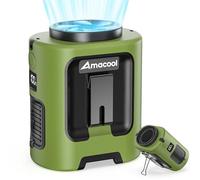 Amacool Mini Portable Waist Fan Clip on, 13000RPM Rapid-Cooling Personal Neck Fans, 5000mAh Rechargeable, 4 Speeds Wearable Shirt Belt Fan for Outdoor Work Jobsite Travel Camping, Gifts for Men Dad