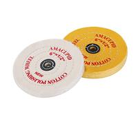 Amacupid Cotton Buffing Wheel Kit 6 inch. For Bench Grinding Wheel Polishing Machines. Polishes Jewelry, Glass, Tools and More. 1/2 inch Arbor