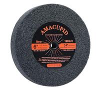 AmaCupid Nylon Fiber Brushed Buffing Wheels 6 Inch 5P Hardness. for Bench Grinding Wheel Polishing Machine. Polishing Soft Materials Such as Copper and Aluminum. 1/2" Arbor, 1" Thickness, 180 Grit