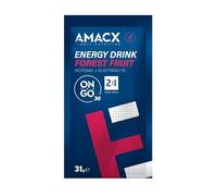 Amacx Energy Drink On-The-Go Sachets - 372mg Sodium, 30g Carbohydrates - Isotonic Hydration - 12 x 31g Packets (Forest Fruit)