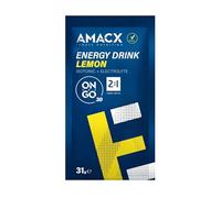 Amacx Energy Drink On-The-Go Sachets - 372mg Sodium, 30g Carbohydrates - Isotonic Hydration - 12 x 31g Packets (Lemon)
