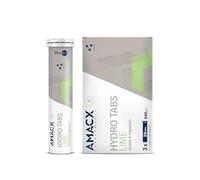 AMACX Hydro Tabs, Electrolytes Without Sugar with Vitamin C, 3 Tubes of 20 Magnesium Effervescent Tablets, Hydration for Athletes, Electrolyte Sport, Recovery Drink for Mineral Balance (Lime)