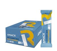 AMACX Recovery Bar - Postworkout Snack Whey Protein Bar - Pack of 12 - Protein Bar with 20 g Protein - Crunchy Protein Bar with Chocolate Coating - Muscle Regeneration Protein Bar - Salt Caramel