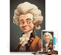 Amadeus Mozart Cartoon Jigsaw for Teenagers1000 Pieces Mind Skill Play Laser Cut for Flawless Fit Quiet Time Mind Exercise at Home (38x26cm)