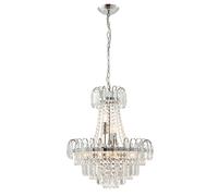 amadis 6 lights glass droplets ceiling pendant light in chrome