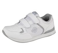 Amado Macario, DEK T839 Lady Skipper Touch Fastening Trainer Style Bowling Shoes (White, Numeric_8)