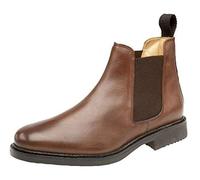 Amado Macario, M278, Roamers Leather Chelsea Boots (Brown, numeric_13)