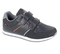 Amado Macario ZAM576A-10, R21 Touch Fastening Leisure Shoe Black Size 10