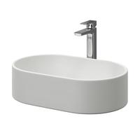 Amadora Oval Countertop Basin | Matt White | Ceramic | 550mm x 350mm