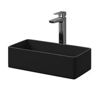 Amadora Rectangular Countertop Basin | Matt Black | Ceramic | 460mm x 230mm