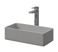 Amadora Rectangular Countertop Basin | Matt Grey | Ceramic | 460mm x 230mm