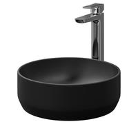 Amadora Round Countertop Basin | Matt Black | Ceramic | 350mm x 350mm