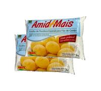 Amafil's Polvilho De Mandioca Especial para Pao De Queijo 1Kg Special Cassava Starch for Cheese Bread Mix Product of Brazil Pack of 2