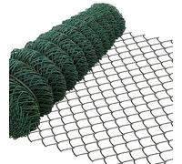 Amagabeli 1.2M X 25M Green Chain Link Fencing RAL6005 PVC Coated 50 x 50mm Mesh Size 2.4mm Wire Diameter Galvanized Wire Mesh Fence Roll Poultry Netting Chicken Wire Rabbit