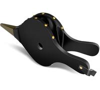 Amagabeli Fireplace Bellows 43cm x 19cm Large Wood Air Blower Cast Nozzle for Outdoor Camping BBQ Grill Chimney Hand Bellow Pump Pit Barbeque Fire Tools Accessories with Hanging Strap (Black)