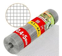 Amagabeli Rat Proof Rodent Mesh Roll 6x6mm Holes, 0.4M x 5M Galvanized Steel Wire Mesh - Vegetables Garden Rabbit Fencing, Snake Fence, Chicken Gopher Racoons Critters Block Rats, & Small Animals