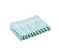 Amago - 100 Percent Cotton Jacquard Tea Towels (Pack of 2), 50 x 70 cm - Turquoise/White