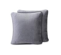 Amago - Cushion Cover Set of 2, Cashmere Feeling, 50 x 50 cm - Anthracite