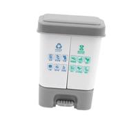 Amagogo 1:12 Scale Garbage Can Simulation Garbage Bin Decor Dollhouse Trash Can Miniature Sorting Bucket, Gray