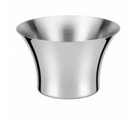 Amagogo 1 Piece Metal Champagne with Bowl Shaped Interior and Stable Base for Serving Salads at Home Gatherings, Silver
