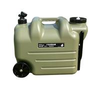 Amagogo 28L Water Container with Tap Portable PE Water Bucket Water Storage Carrier Jug Square Water Bucket Water Barrel Water Tank with Wheels for Camping Hiking Fishing Outdoor Self-Driving Tour