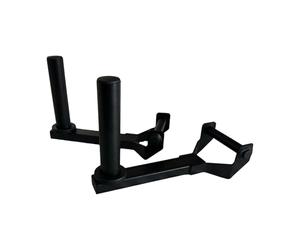 Amagogo 2Pcs Farmer Walk Handles Black Easily Use Training Versatile Sturdy Weight Carry Bar Heavy Duty Home Gym Fitness Equipment, 4.8 cm Hole Dia