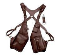 Amagogo 2x Hidden Underarm Shoulder Bag Backpack Leather for Men And Women Shoulder Pouch Wallet Pocket for Steampunk Costume Parties