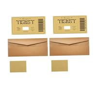 Amagogo 2X Ticket Surprise Scratch Off Cards with Envelopes Presents Surprise Reveal Scratch Cards for Birthdays Wedding Invitation, Style C