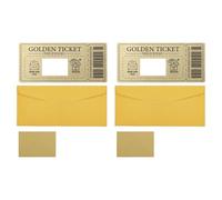 Amagogo 2X Ticket Surprise Scratch Off Cards with Envelopes Presents Surprise Reveal Scratch Cards for Birthdays Wedding Invitation, Style A