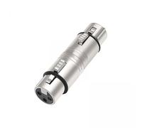 Amagogo 2x XLR Adapter 3 Pin Connector Line Adapter XLR Female to Female for Broadcasts Speech Singing